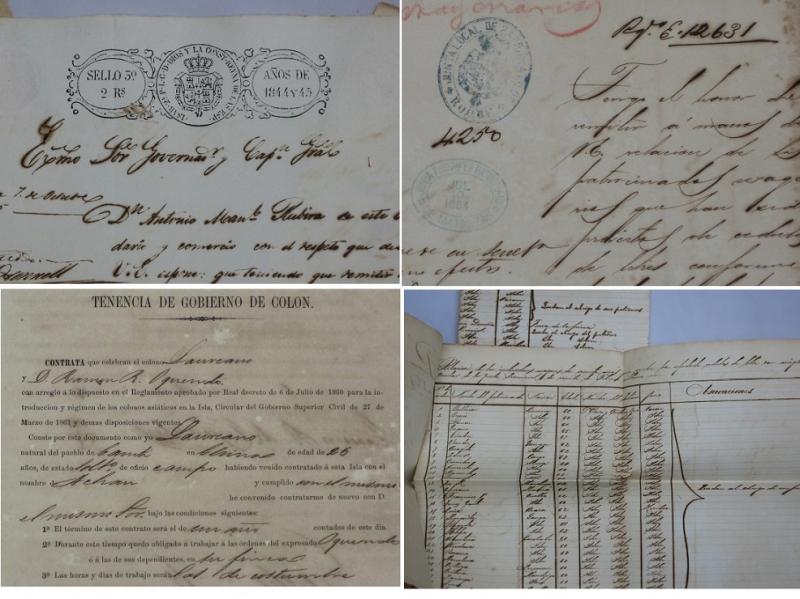 Incredibly totally Original Set of Documents to Slavery/Cuba Group of manuscript