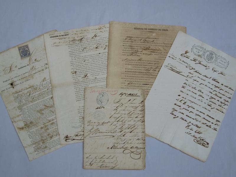 Incredibly totally Original Set of Documents to Slavery/Cuba Group of manuscript