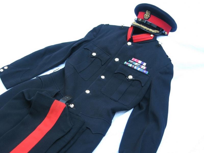 Rare Original SAS Staffordshire Regiment No 1 Four Pocket Dress Full Uniform with Peak Cap
