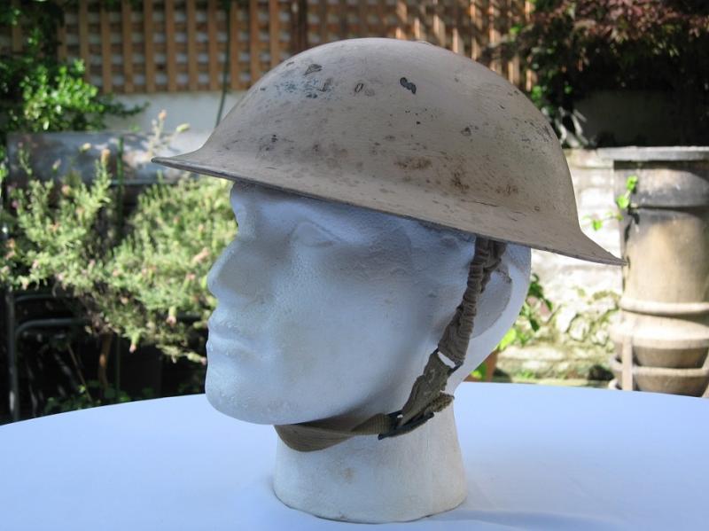 Original WWII British Africa Campaign Brodie Helmet and Liner Dated 1940