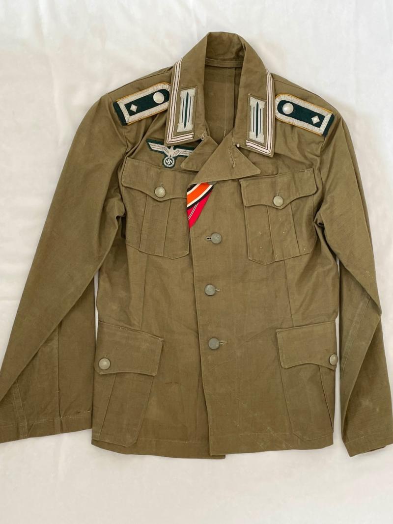 WWII GERMAN CAVALRY NCO SUMMER COMBAT TUNIC