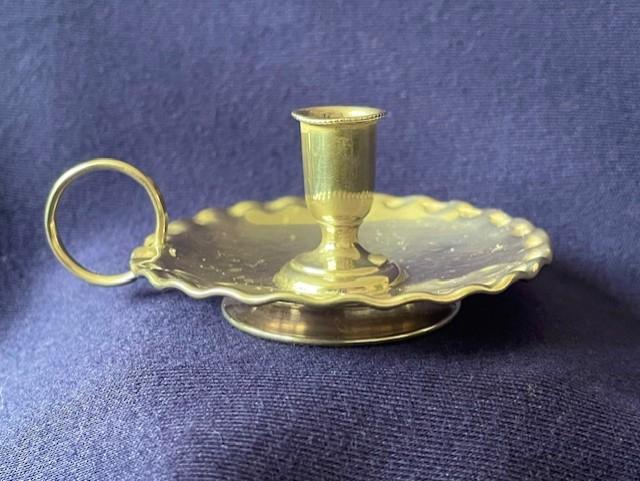 VICTORIAN ENGLISH STERLING SILVER CHAMBER STICK 1892.