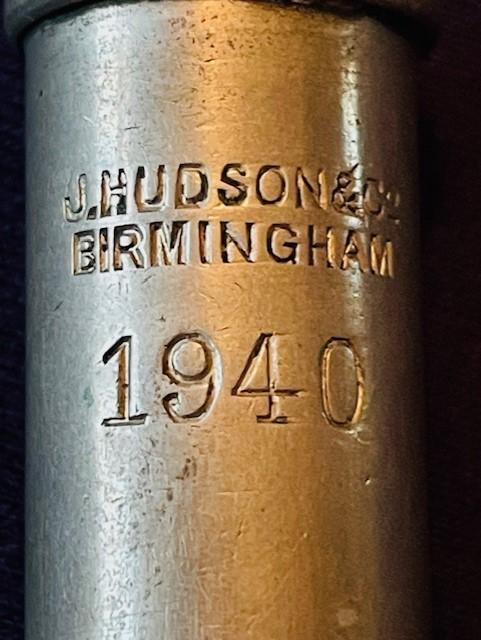 WWII 1940 BRITISH WHISTLE J. HUDSON & SONS BIRMINGHAM