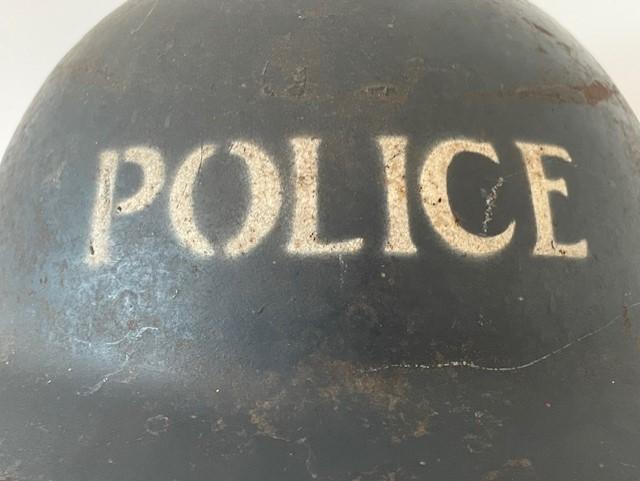 TOTALLY ORIGINAL BRITISH WWII, BOBBIES TWO POCKET TUNIC AND HELMET 1939 ADDITIONAL PHOTOS.