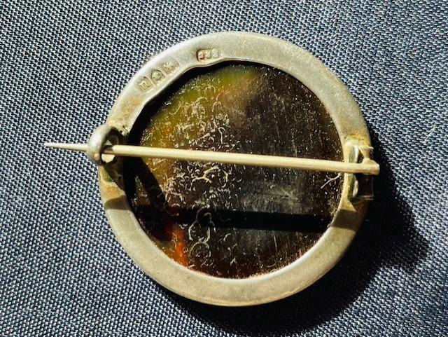 WWI STERLING SILVER/TORTOISE SHELL SWEETHEART BADGE 23rd BATTALION LONDON 1915.