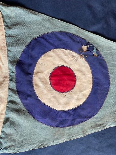 WWII RAF STICHED COTTON SILK PENDENT/FLAG