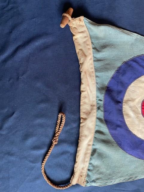 WWII RAF STICHED COTTON SILK PENDENT/FLAG