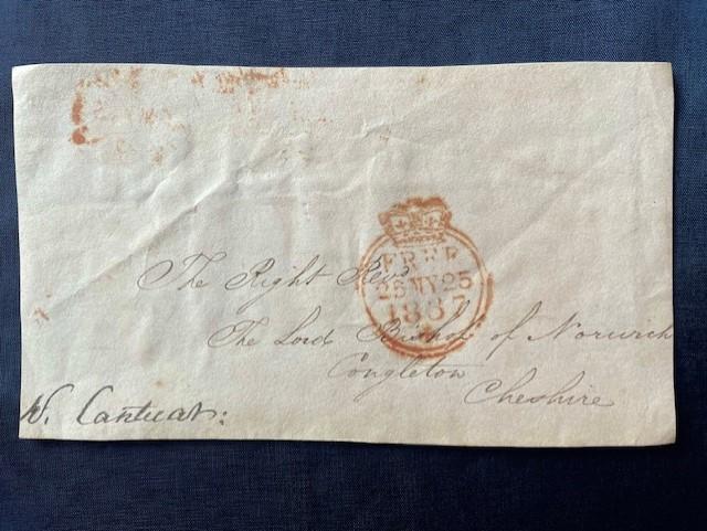 FINE AUTOGRAPH OF ARCH BISHOP OF CANTERBURY WILLIAM HOWLEY 1837.