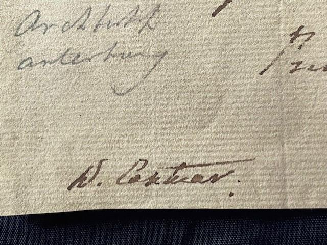 FINE AUTOGRAPH OF ARCH BISHOP OF CANTERBURY WILLIAM HOWLEY 1829.