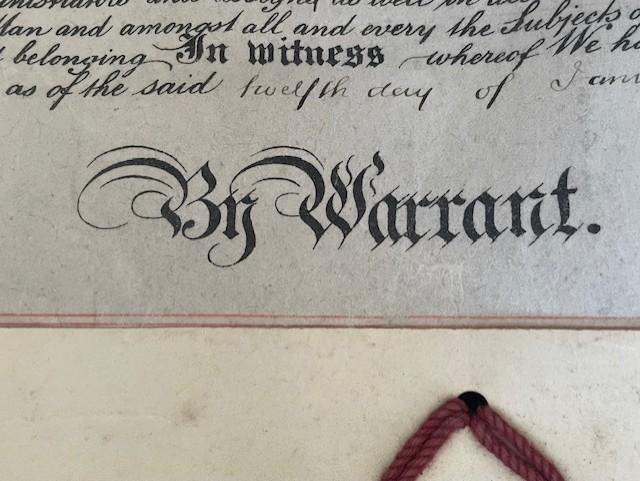 1875 BOXED PATENT DOCUMENT SET WITH QUEEN VICTORIA GREAT WAX SEAL OF THE RELM