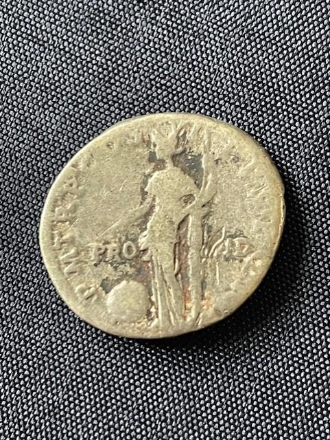 Authentic original Silver Roman Denarius Trajan coin dated from around 98-117