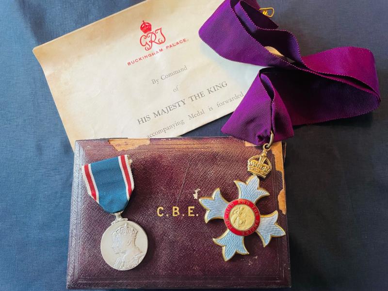 HARD TO FIND NAMED SET, CASED 1ST TYPE CBE, CORONATION MEDAL.