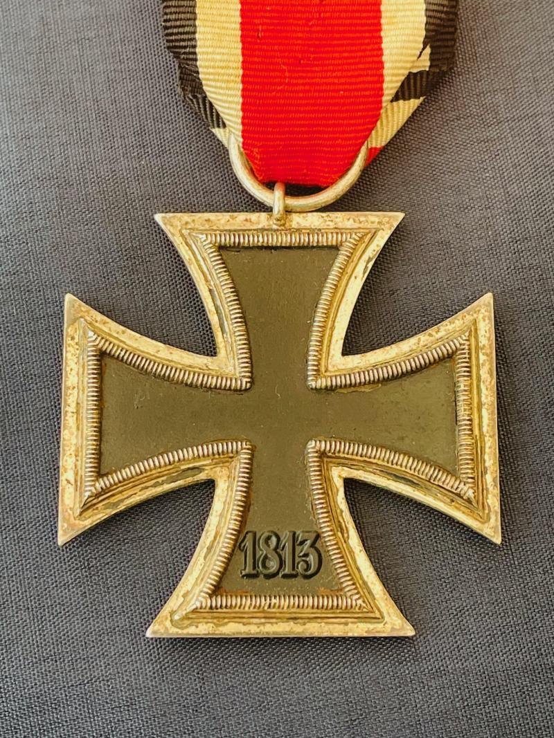 RARE WWII IRON CROSS 2RD CLASS RING STAMPED 4, STEINHAUER & LUCK OF LUDENSCHHELD.