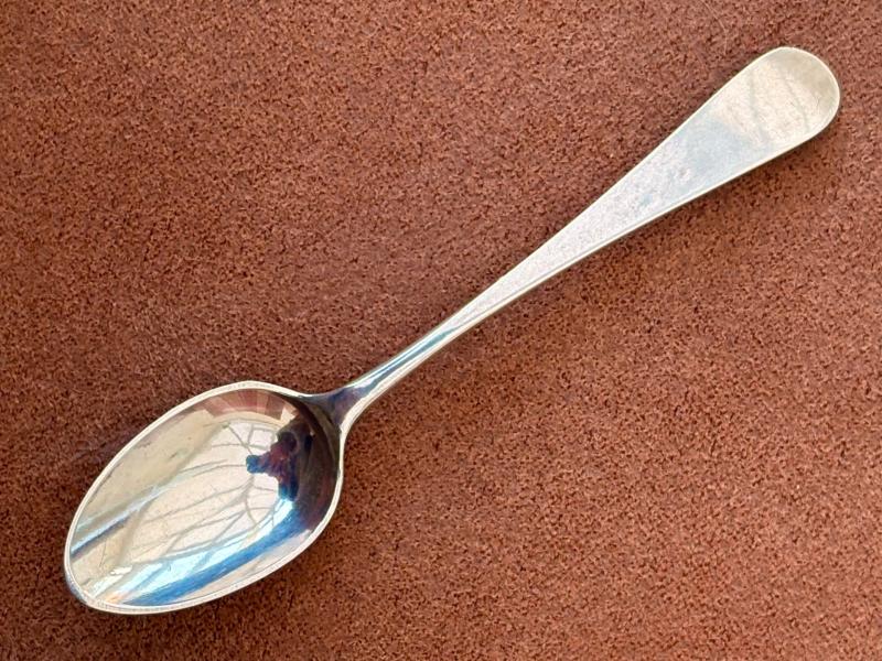 Rare King George III Peter & Ann Bateman Englis h Sterling Silver Snuff Spoon