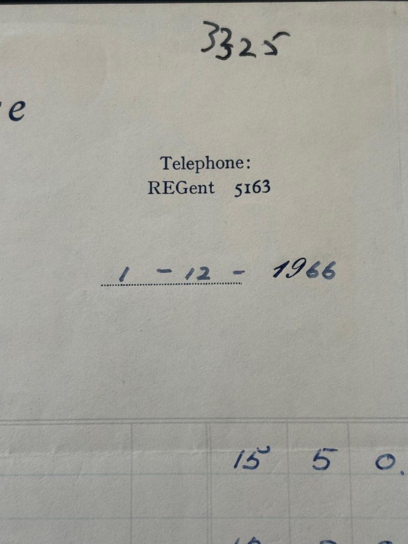 Very Rare John Lennon (Beatles) Hand Signed Receipt December 1st 1966.