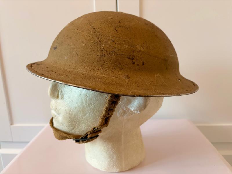 RARE BRITISH WWII DESERT RATS INFANTRY BRODIE HELMET DATED 1940.