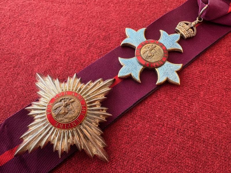 WWI MILITARY 1917 KNIGHTHOOD OF THE ORDER OF THE BRITISH EMPIRE SET.