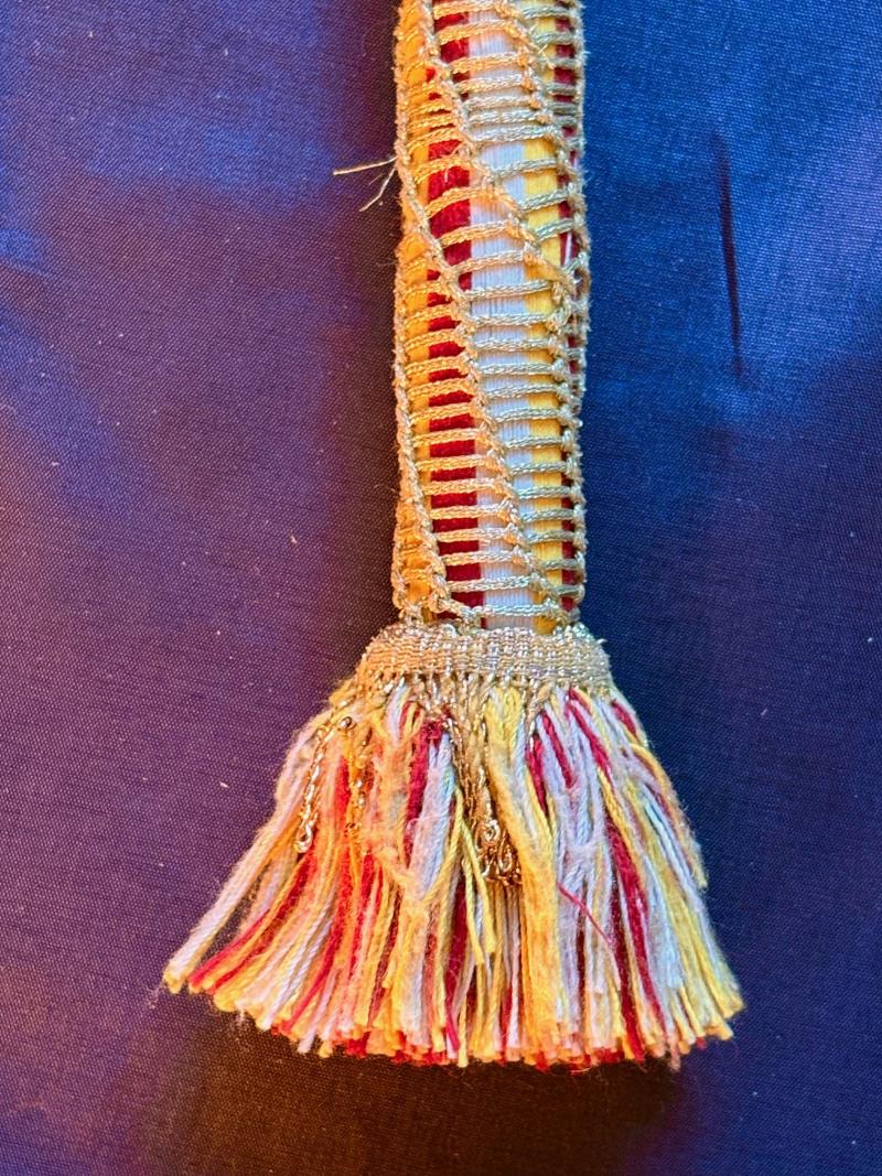 Authentic Rare Household Cavalry state trumpeter's ceremonial trumpet and tassels.