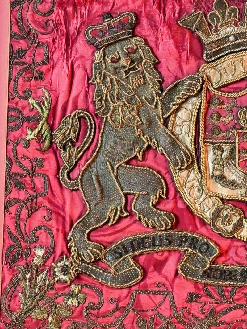 A Very Rare Authentic- 1801-King George III Era British Royal Silk flag.