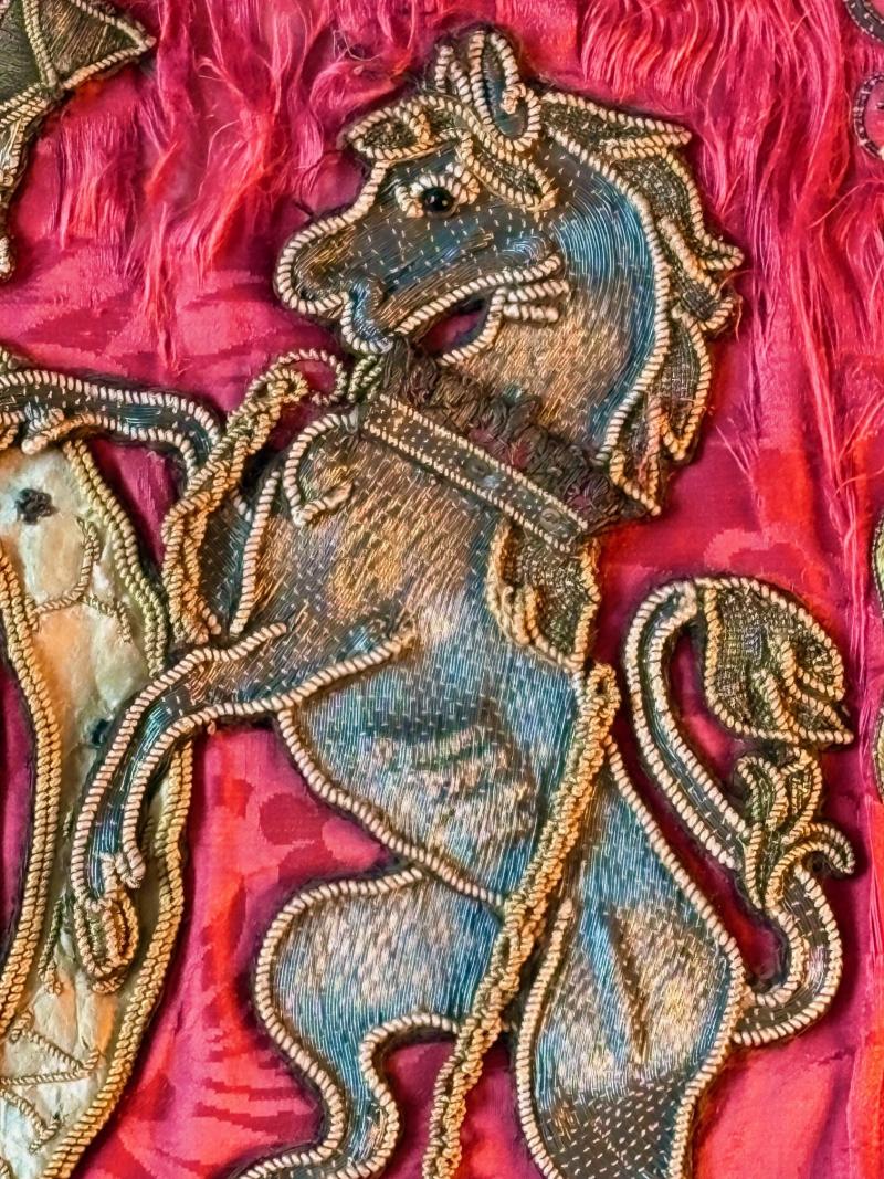 A Very Rare Authentic- 1801-King George III Era British Royal Silk flag.