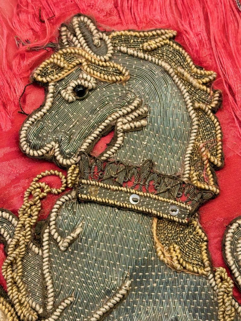 A Very Rare Authentic- 1801-King George III Era British Royal Silk flag.