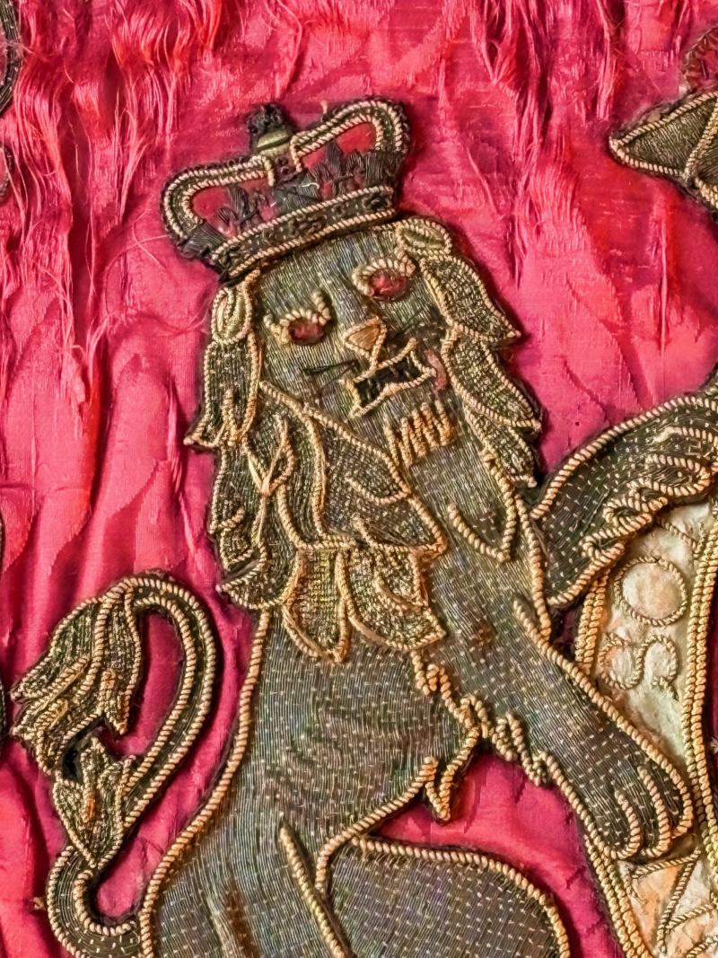 A Very Rare Authentic- 1801-King George III Era British Royal Silk flag.