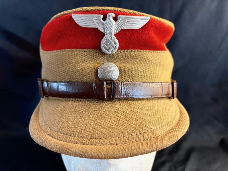 WW2 THIRD REICH GERMAN STORMTROOPER ENLISTED MANS KEPI FOR THE SA GROUP STAFF DATED 1935.