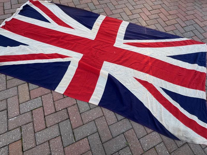 Rare WW1 1916 Exeter Patriotic Recruitment Panel Stitched British Union Jack Flag.
