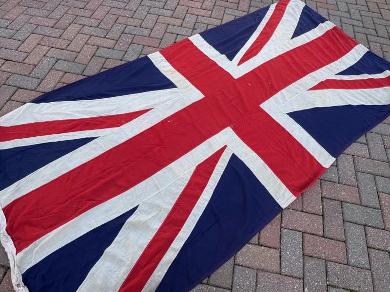 Rare WW1 1916 Exeter Patriotic Recruitment Panel Stitched British Union Jack Flag.