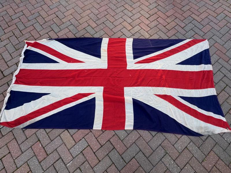 Rare WW1 1916 Exeter Patriotic Recruitment Panel Stitched British Union Jack Flag.