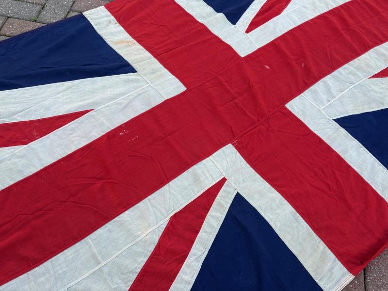 Rare WW1 1916 Exeter Patriotic Recruitment Panel Stitched British Union Jack Flag.