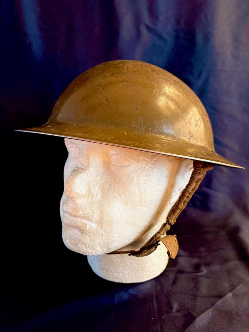 Incredible WW2 1939 British Army Dunkirk Battle of France Helmet Fully Stamped.