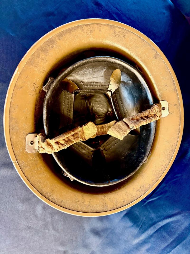 Incredible WW2 1939 British Army Dunkirk Battle of France Helmet Fully Stamped.